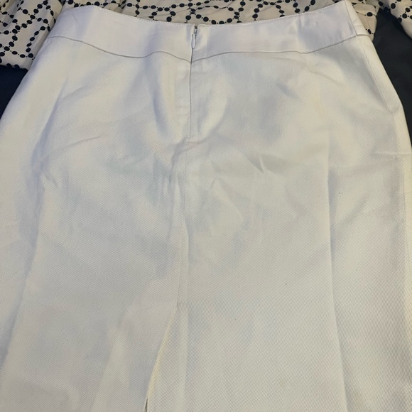 Vintage Carolina Herrera pencil skirt W/Leather waist band sz 6 classic - Picture 9 of 9